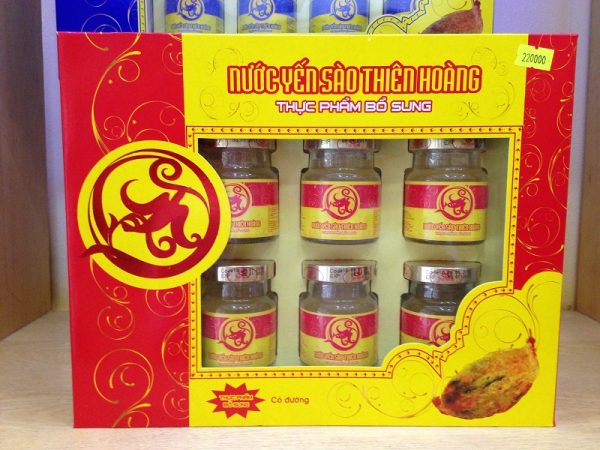 Nước yến sào Thiên Hoàng có đường hộp 6 lọ